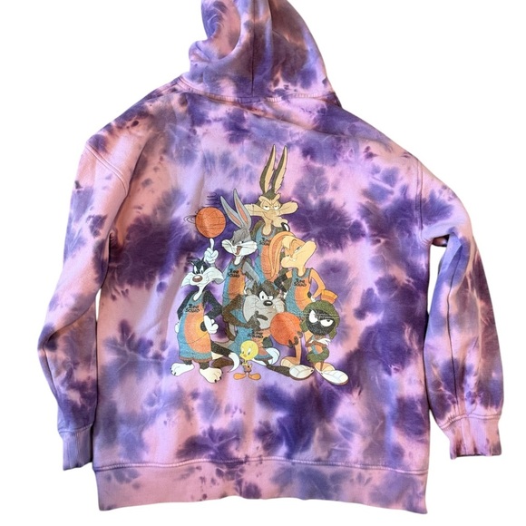 Forever 21 Tops - Forever 21 Space Jam Purple Tie-Dye Hoodie